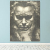 Van Beethoven portret Canvas Afdruk (Insitu (Houten vloer))