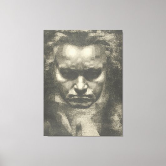 Van Beethoven portret Canvas Afdruk (Voorkant)