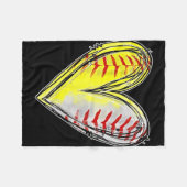 van beide honkbal softbal moeder Moederdag vrouwen Fleece Deken (Voorkant (Horizontaal))