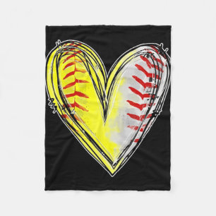 van beide honkbal softbal moeder Moederdag vrouwen Fleece Deken