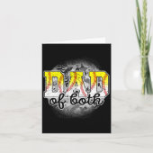 van beide honkbal softball vaders dag honkbal spel kaart (Voorkant)