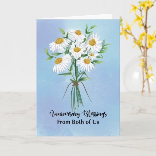 Van beide van ons bruiloft Jubileum zegeningen Kaart (Gele Bloem)