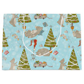 Van Beren en kerstpatronen voor kinderen Groot Cadeauzakje (Voorkant)