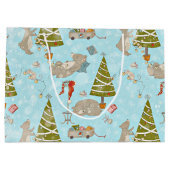 Van Beren en kerstpatronen voor kinderen Groot Cadeauzakje (Achterkant)