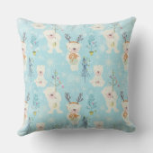 Van Beren en kerstvirospatroon voor kinderen Kussen (Achterkant)
