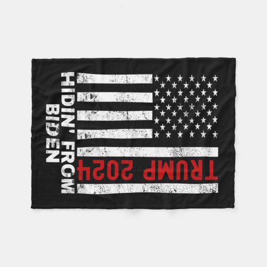 Van Biden Kinder Mannen Trump 2024 Flag Anti Joe B Fleece Deken (Voorkant (Horizontaal))