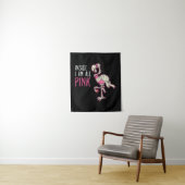 Van binnen ben ik helemaal roze flamingo | Grappig Wandkleed (In situ)