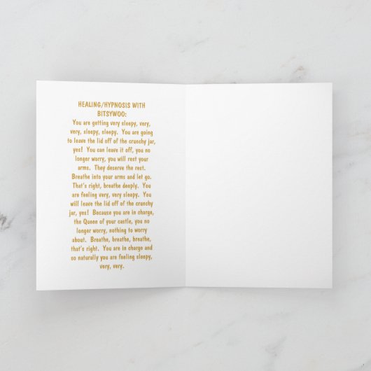 Van Bitsywoo het Helen/van de Hypnose Wenskaart Kaart (Binnen)