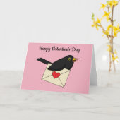 Van Blackbird met liefde | Voeg uw tekst toe Kaart (Gele Bloem)