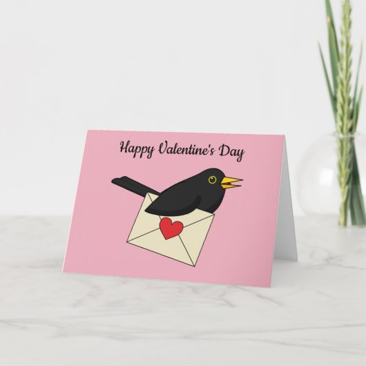 Van Blackbird met liefde | Voeg uw tekst toe Kaart (Voorkant)