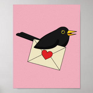 Van Blackbird met Love Poster