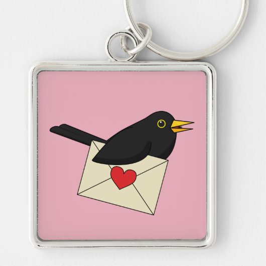Van Blackbird met Love Sleutelhanger (Voorkant)