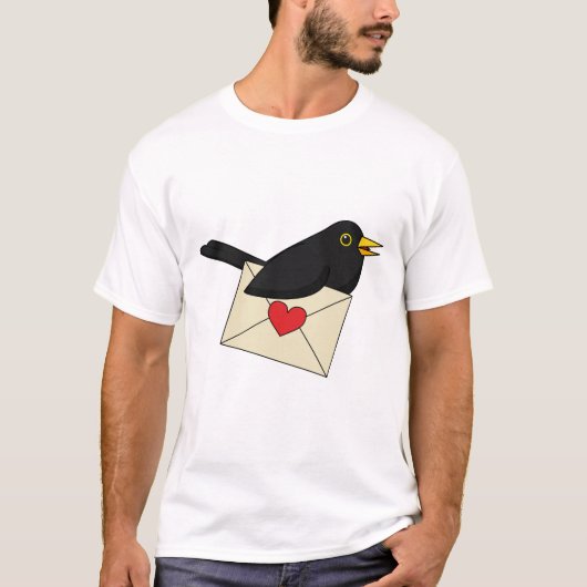 Van Blackbird met Love T-shirt (Voorkant)