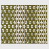 Van bladeren en leeuwen cadeaupapier (Vlak)