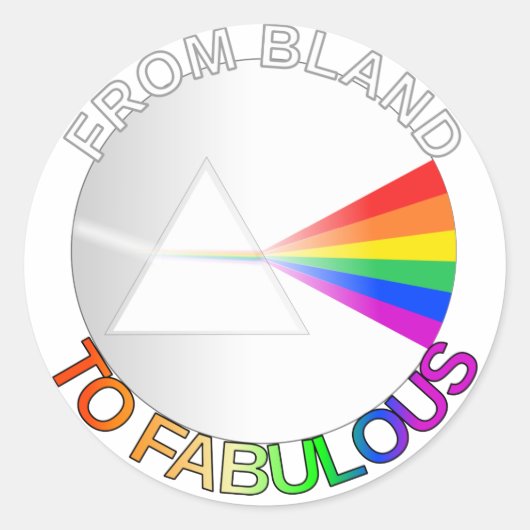Van Bland tot Fabulous Ronde Sticker (Voorkant)