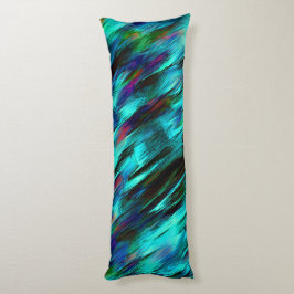 Van blauw naar cyaan gekleurde glanzend, roodachti lichaamskussen