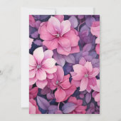 Van Blush tot Currant Red Floral Spring Bruiloft Kaart (Achterkant)