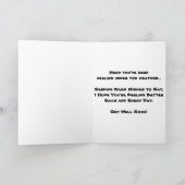 "Van boer naar ezel" Wenskaart voor beterschap Kaart (Binnen)