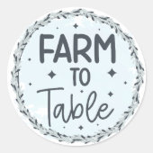 Van boer tot tafel Voeg naam toe Boerenmarktproduc Ronde Sticker (Voorkant)