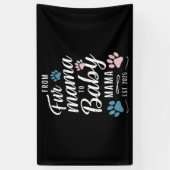 Van Bont Mama naar Baby Mama Est 2025 Hond Kat Mam Spandoek (Verticaal)