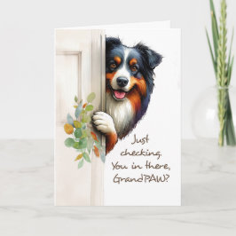 Van bontkleinbaby Funny Vaderdag Peaking Pup Kaart