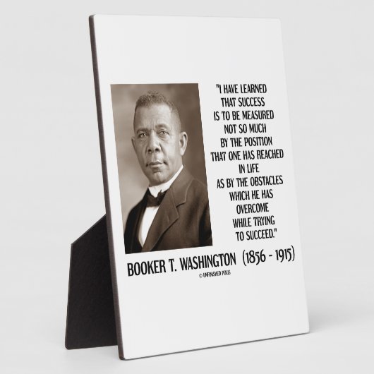 Van Booker T. de Obstakels van Washington Overkome Fotoplaat (Zijkant)