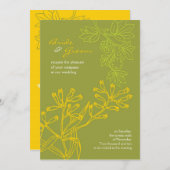 Van Botanica (Groene Varen) het Huwelijk Kaart (Voorkant / Achterkant)