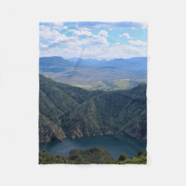 Van bovenaf kijken naar de rivier de Gunnison Fleece Deken