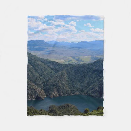 Van bovenaf kijken naar de rivier de Gunnison Fleece Deken (Voorkant)