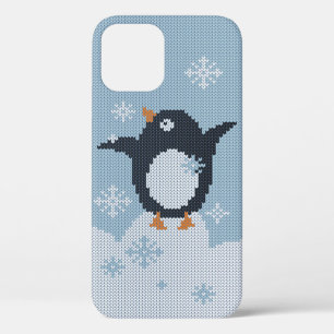 Van brei afkomstige pinguïn Snowflakes WinterFees Case-Mate iPhone Case
