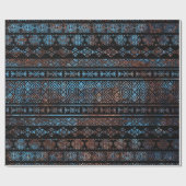 van Bronze en Rust Aztec Peruaanse stampat Cadeaupapier (Vlak)