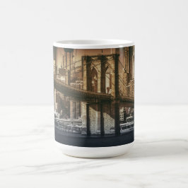 "Van Brooklyn naar Manhattan" aangepaste naam mokk Koffiemok