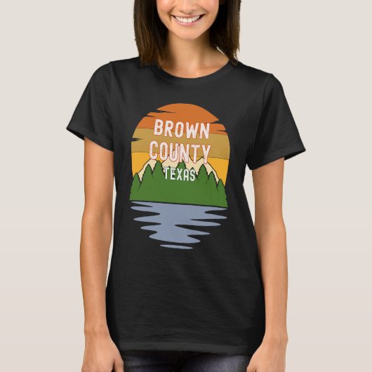 Van Brown County Texas  Sunset T-shirt (Voorkant)