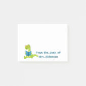 Van bureau van Elementary Teacher Dino reader Post-it® Notes (Voorkant)