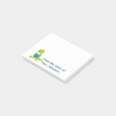 Van bureau van Elementary Teacher Dino reader Post-it® Notes (Schuin)