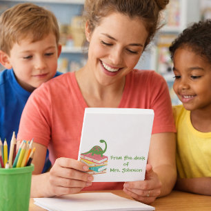 Van bureau van Elementary Teacher Dinosaurus Boeke Notitieblok