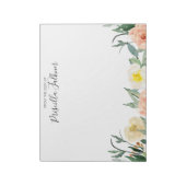 Van bureau van moderne koraalpervlakken Waterverf Notitieblok (Linkerzijde)