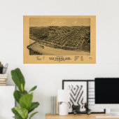 Van Buren Arkansas 1888 Panorama Poster (Thuiskantoor)