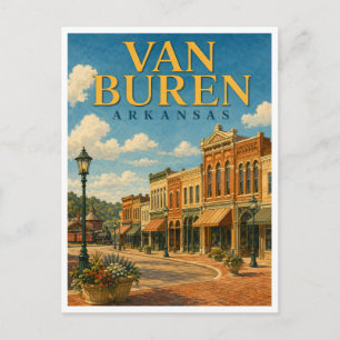 Van Buren Arkansas Main Street GeoSaga Briefkaart