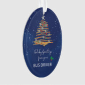 VAN Bus Driver Kerstboom naam Ornament (voorkant)