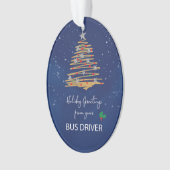 VAN Bus Driver Kerstboom naam Ornament (voorkant)