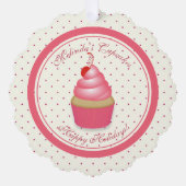 Van Business of Baker Cupcake Gift Labels Ornament Kaart (Voorkant)