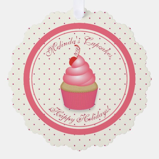 Van Business of Baker Cupcake Gift Labels Ornament Kaart (Voorkant)