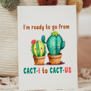 Van cact-i tot cat-us, schattige Valentijn  Kaart