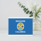 Van Calabrië (Italië) de Vlag Briefkaart (Staand voorkant)