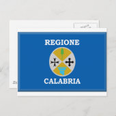 Van Calabrië (Italië) de Vlag Briefkaart (Voorkant / Achterkant)