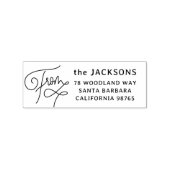Van Calligraphy Modern & Elegant Retouradres Rubberstempel (Afrduk)