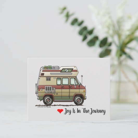 Van Camper Trailer Briefkaart (Staand voorkant)