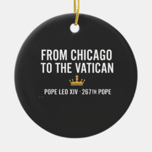 Van Chicago naar het Vaticaan Paus Leo 267ste Keramisch Ornament