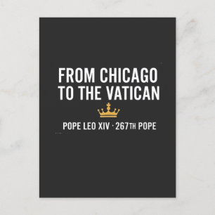 Van Chicago naar het Vaticaan Paus Leo 267ste  Uitnodiging Briefkaart